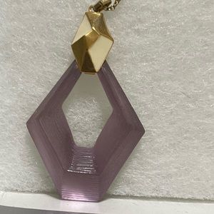 Alexis Bittar beautiful light purple  lucite Necklace adjustable 16” to 19”